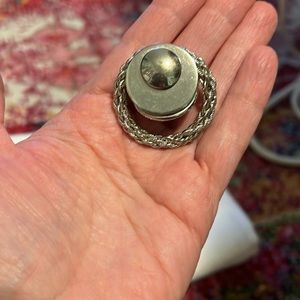 Vintage Brooch Pin Braided Wreath Abstract